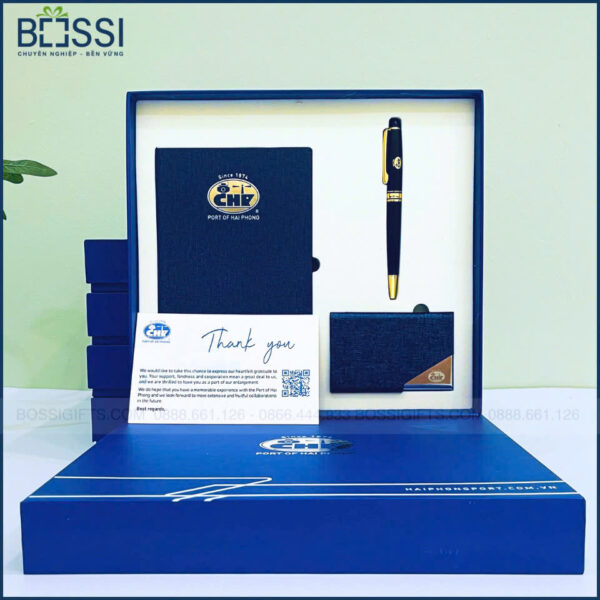 Bộ giftset cao cấp logo Cảng Hải Phòng